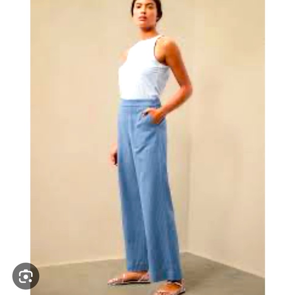 Banana Republic WIDE-LEG TENCEL™-LINEN PULL-ON PANT - Picture 2 of 7